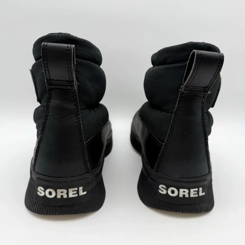 SOREL Womens Out N About IV Puffy Bootie US 9 Black Waterproof Insulated GUC